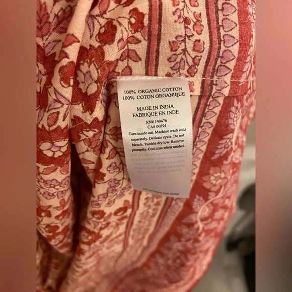 Faherty Hyland Tiered Floral Maxi Dress Size Medium - Picture 7 of 9